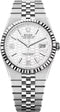 Rolex Land-Dweller 40 White Gold Oystersteel Intense White Honeycomb Motif Dial Fluted Bezel Flat Jubilee Bracelet 127334 - 2025